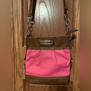 Chaps Leather Adjustable Crossbody Bag